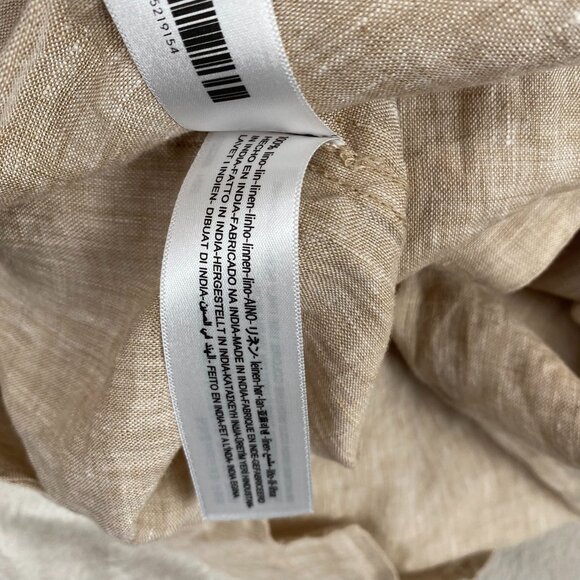 Porten & Ash Women's 100% Linen Long Sleeve Shirt Size XL Beige - Picture 11 of 14